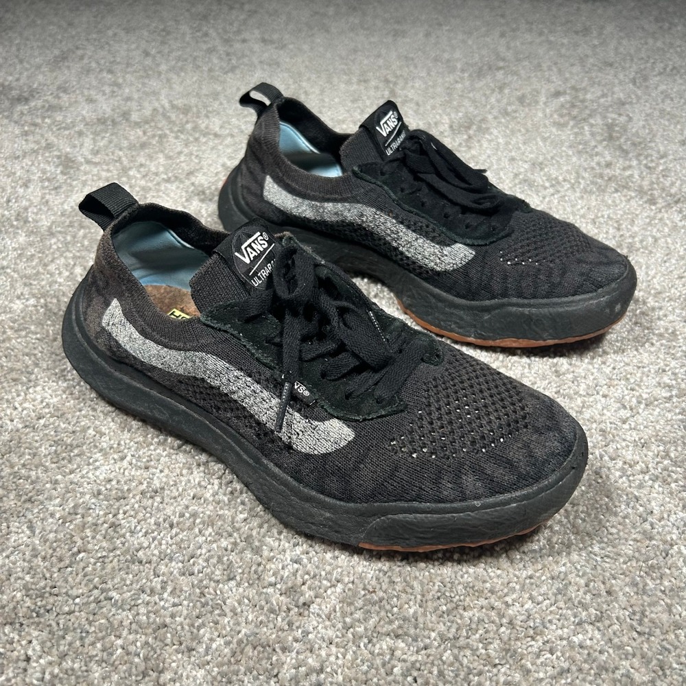 Vans UltraRange VR3 Black Marshmallow Knit Sneakers EcoCush Low Top Shoes